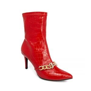 Juicy Couture Women's Tommi Booties Red Size 8.5M